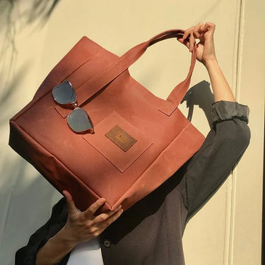 Bael İstanbul Waxed Large Bag Orange Kol Çantası