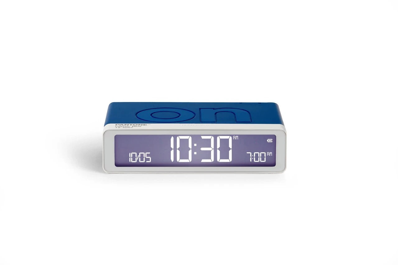 Moda Clock Alarm Module Moda Calling - Lexon x Pantone Flip Klasik Alarm Saat Mavi