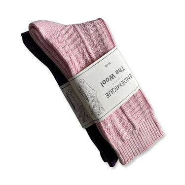 Endémique Studio The Wool Vl Cream-Kadın Yün Çorap