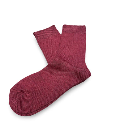 Endémique Studio The Wool Plain Maroon-Kadın Yün Çorap