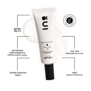Ino Broad Spectrum SPF 50+ Sunscreen - 00 Clear Güneş Koruyucu Krem