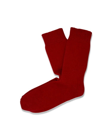 Endémique Studio The Wool Plain Red-Kadın Yün Çorap