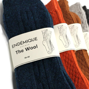 Endémique Studio The Wool VL Black-Kadın Yün Çorap