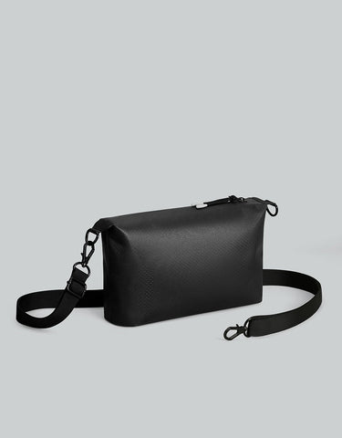 Gaston Luga Lightweight DuoSeal Crossbody - Black Çapraz Çanta