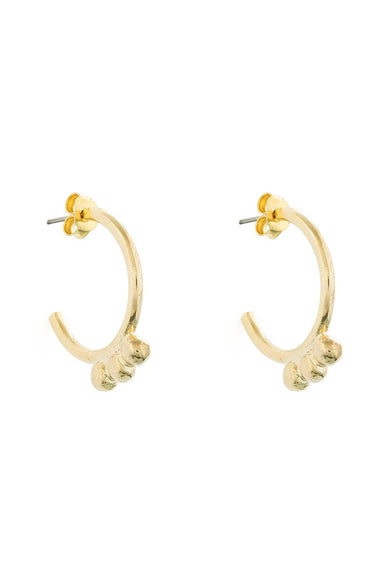 Miklan Antique Gold Huggie Küpe