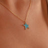 Pia&Co Sandie Turkuaz Mineli Taşlı Yıldız Kolye