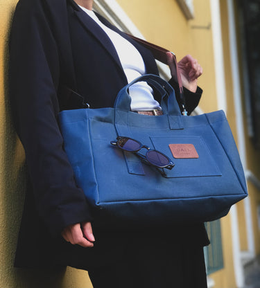 Bael İstanbul Waxed Small Bag Blue Kol Çantası