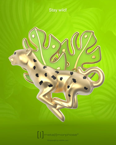 Metalmorphose Leopar & Tropikal Yaprak Pin Seti
