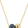 Miklan Navy Pearl Gold Kolye