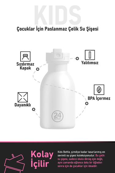 24 Bottles Kids Bottle Spooky Friends Paslanmaz Çelik Çocuk Su Matarası 250 ml