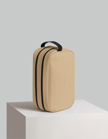 Gaston Luga Spläsh Toiletry Double Zipped Bag -Latte