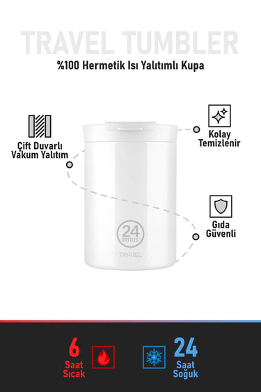 24 Bottles Travel Tumbler Virtue Paslanmaz Çelik Termos Bardak 600 ml